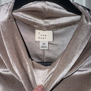 A New Day Shimmering Beige Top